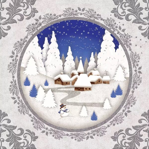 WINTER LANDSCAPE BY NIGHT
