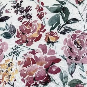 FLEURS LUMINEUSES BURGUNDY