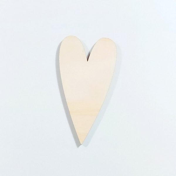 SILUETA CORAZÓN ALARGADO MADERA