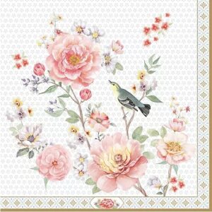 Servilletas Decoupage Apricot Rose Cream