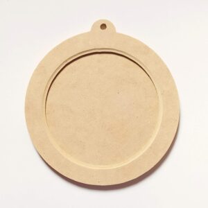 SILUETA BOLA DE NAVIDAD CON MARCO 12CM